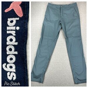 Birddogs Chino Pants Mens 32x32 Fits 31X31 Blue Gray Performance Zipper Pocket